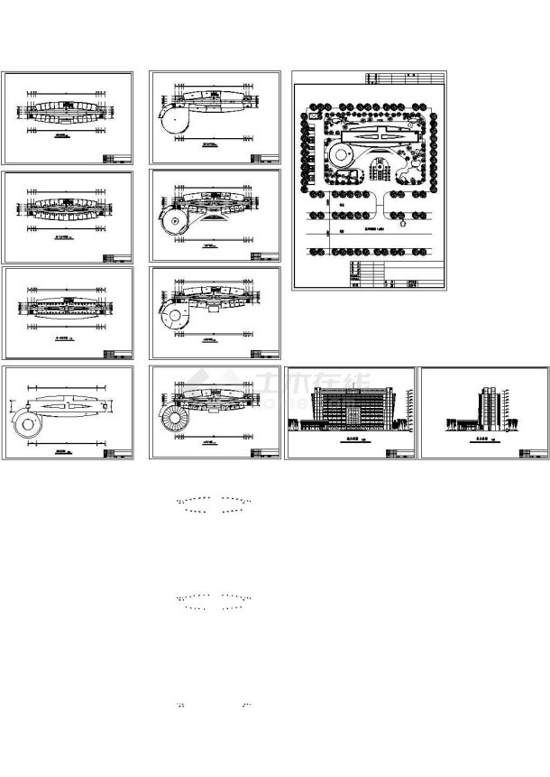 苏州某地娱乐阳光厅综合楼全套建筑施工设计cad图纸-图一