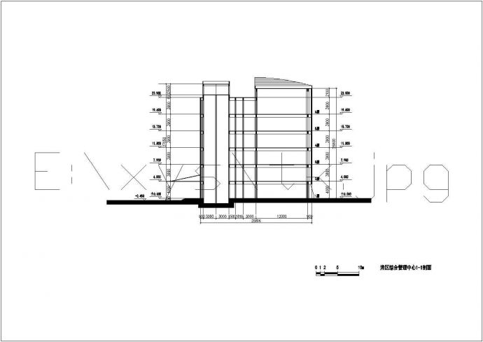 某经济发达区高级度假宾馆建筑设计方案CAD图纸_图1