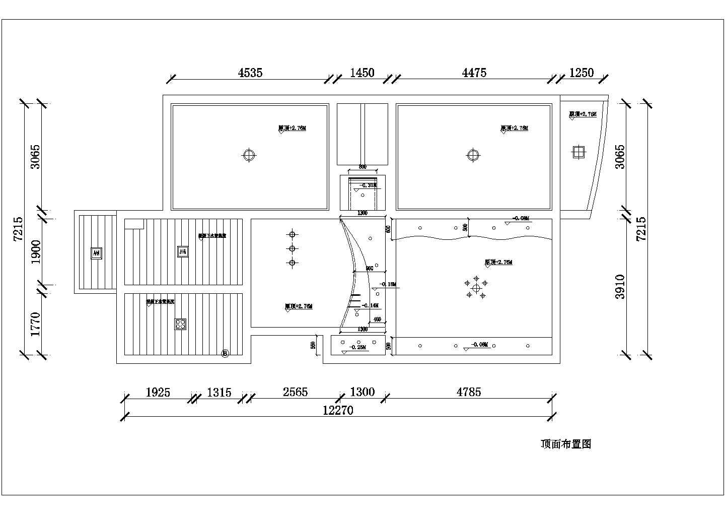 长沙市某新建小区105平米户型全套装修装饰设计CAD图纸