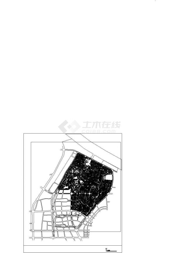 上海新江湾城城市设计总平面图（绘图细致）-图一