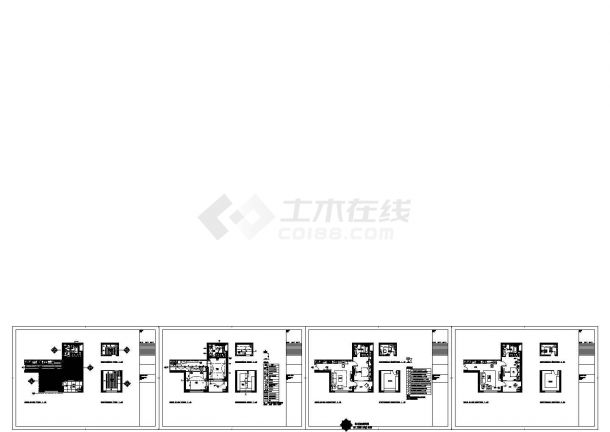 上海某现代一居样板房C2户型装修图-图一