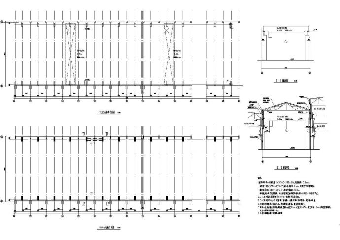 某地大型车辆厂房结构设计图纸_图1