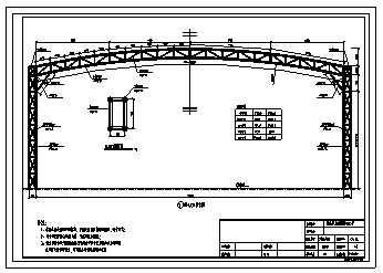 某网球场加顶膜结构工程施工cad图纸_图1