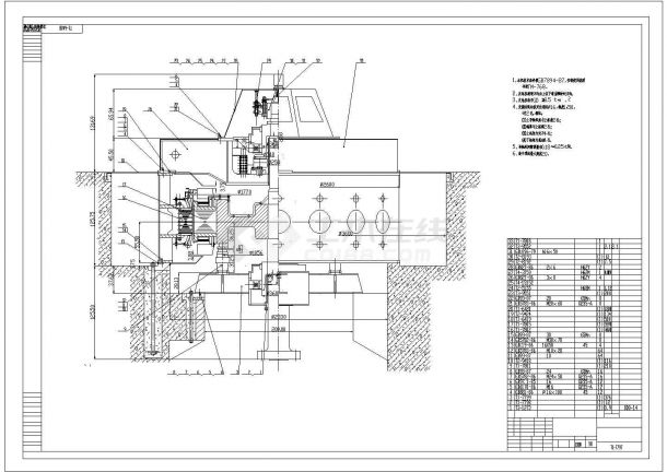 某电站发电机机械CAD大样节点设计图纸-图一