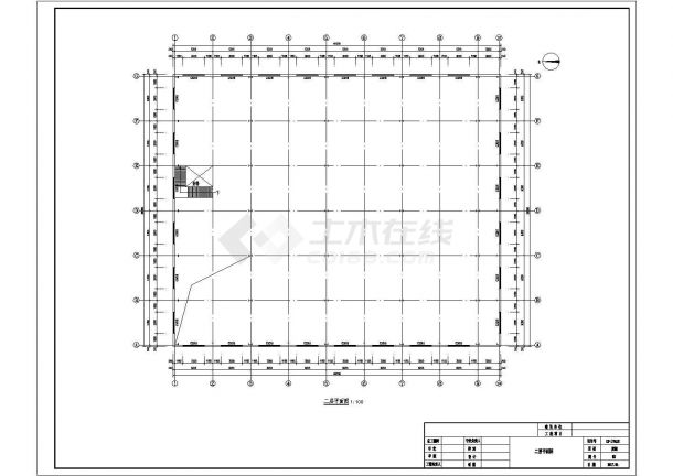 永州3000平二层钢结构厂房详细建筑施工图-图二