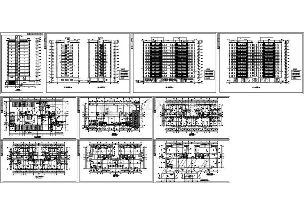 【杭州】某地一栋高层商住楼全套建筑施工设计cad图纸-图一