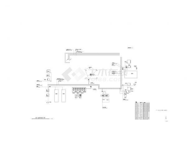 江苏某五星级酒店及办公楼电气图-塔楼电力平面图CAD-图二