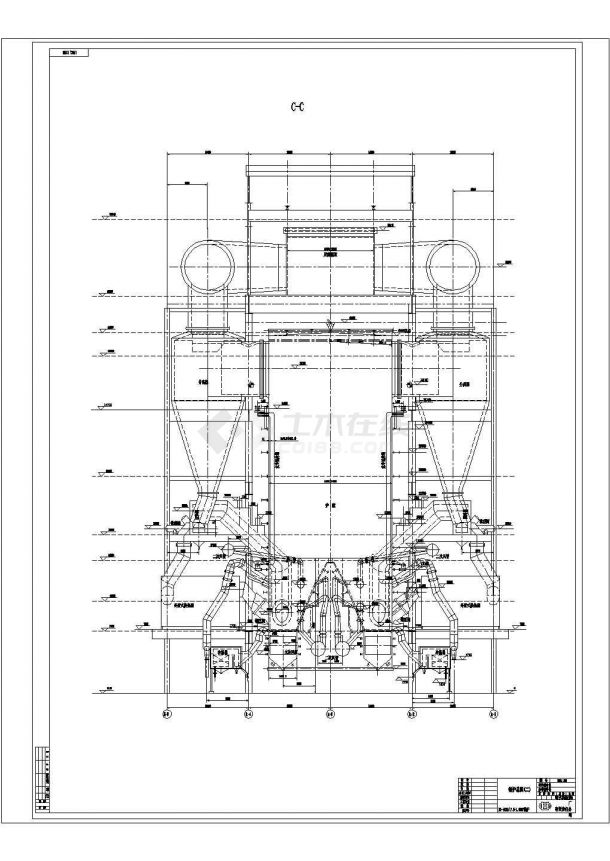 某锅炉总图CAD节点剖面构造设计图纸-图一
