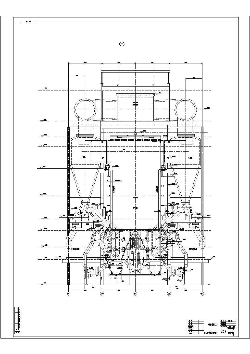 某锅炉总图CAD节点剖面构造设计图纸