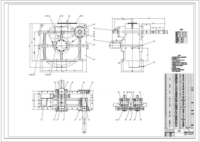 某减速器CAD节点剖面设计图_图1