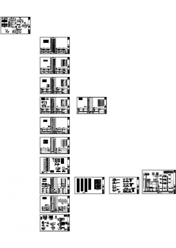 某科研楼全套CAD图纸（结构+建施+给排水+暖通+电气+给排水）弱电系统图_图1