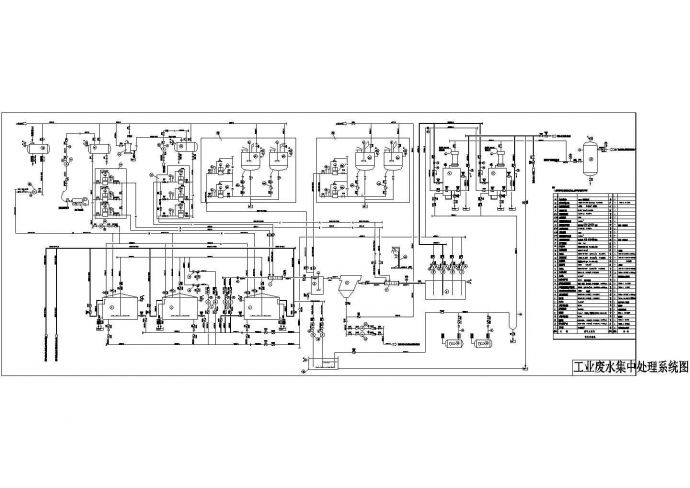 某电厂工业废水处理CAD大样节点设计图纸_图1