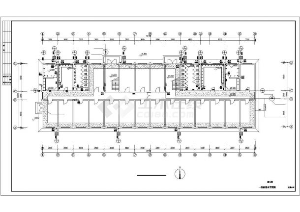 某大型3层2283.26平米公司宿舍给排水施工图-图二