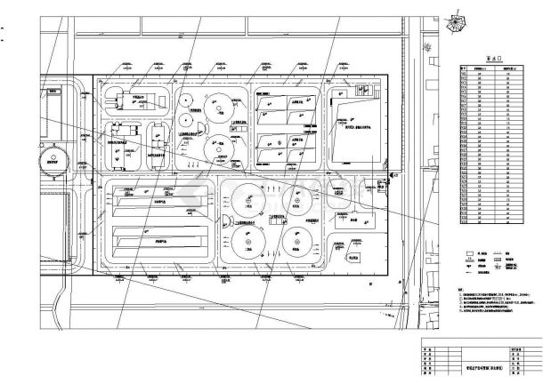 江苏某污水处理厂设计图管线CAD设计总平面布置图雨水管线-图一