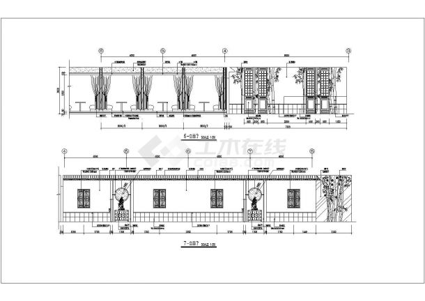 长54米 宽26米 二层五星级会所茶吧装修设计施工图-图二