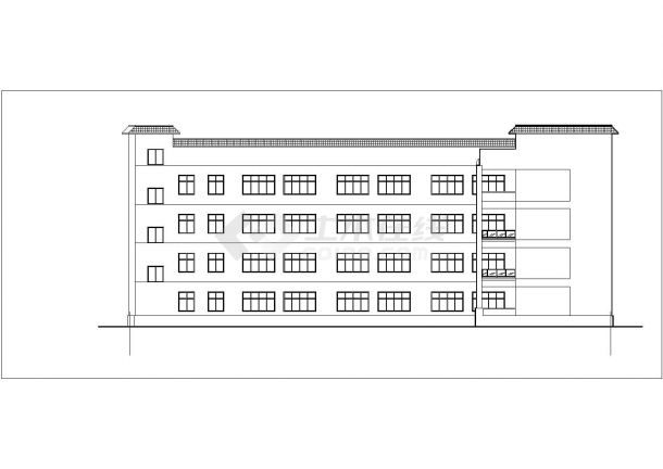 北京某小学1.3万平米4层框架结构教学楼全套建筑CAD设计图纸-图一