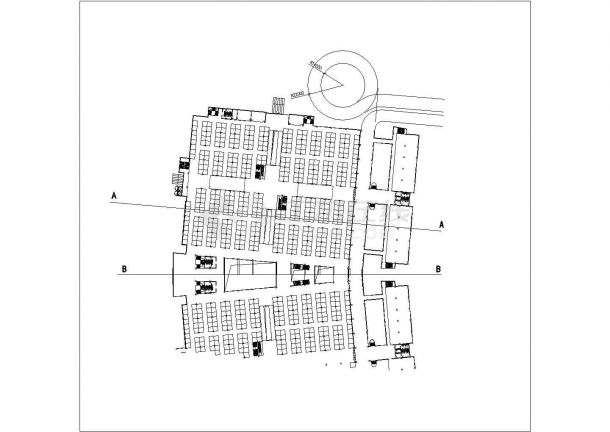 某义乌中国小商品城福田市场方案CAD大样详细设计剖面图-图一