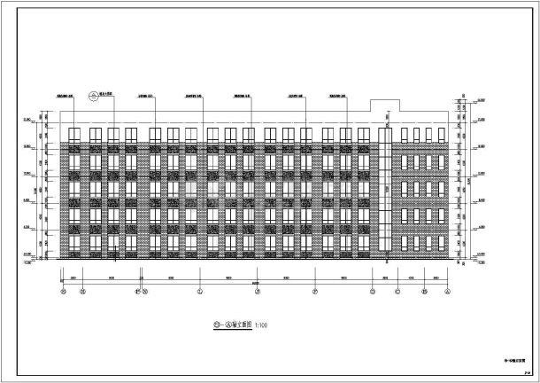 占地2800平米五层框架结构教学实验楼全套建筑CAD设计图纸-图二