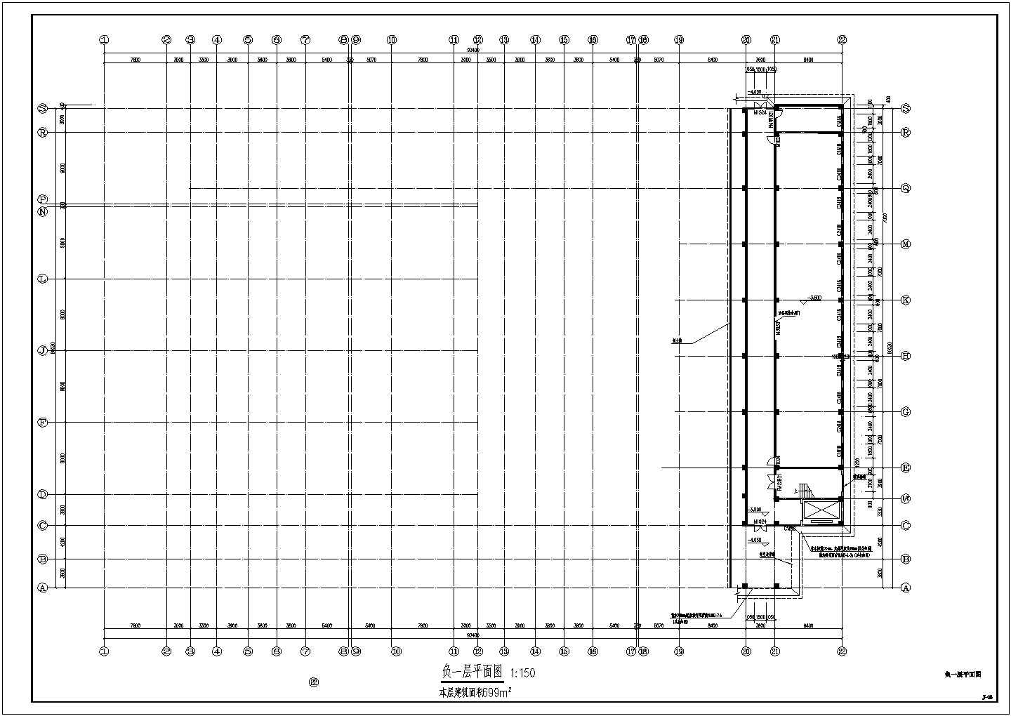 占地2800平米五层框架结构教学实验楼全套建筑CAD设计图纸
