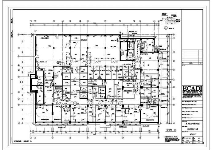 某医院施工图地下室平面CAD设计节点图纸_图1