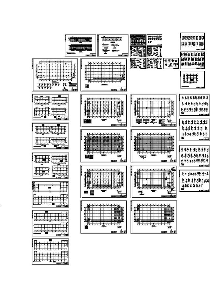 厂房设计_某四层钢结构厂房设计cad全套结构施工图（标注详细）_图1