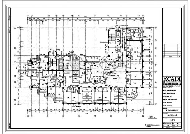 某医院施工图十八层平面CAD施工设计大样图-图一
