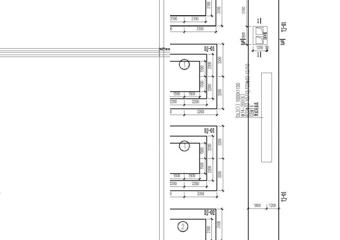 南京大西街地库结构设计CAD图_图1