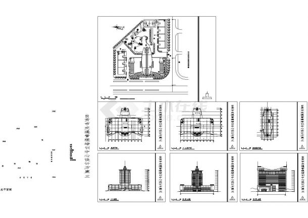 深圳某地多层培训中心全套建筑设计方案CAD施工图-图一