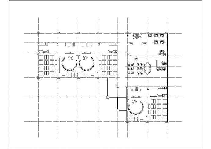 成都某高校2600平米3层框架结构附属幼儿园平立剖面设计CAD图纸_图1