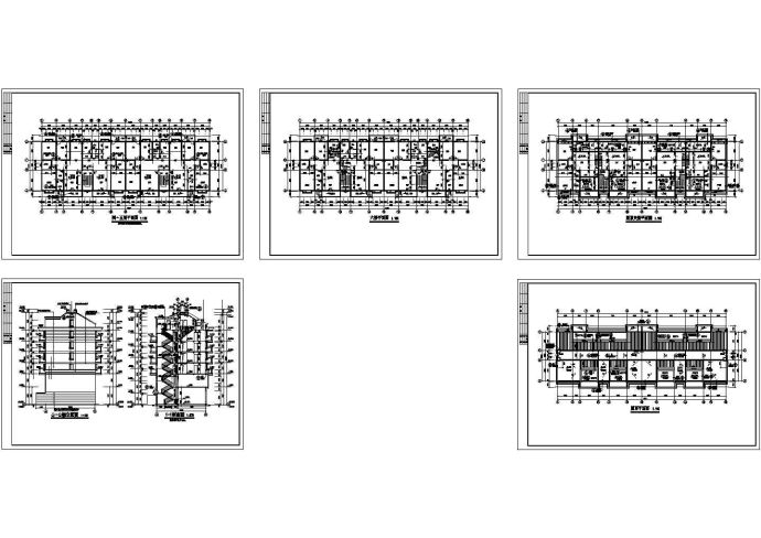 某市区高档住宅小区居民建筑设计施工结构平立剖CAD图纸_图1