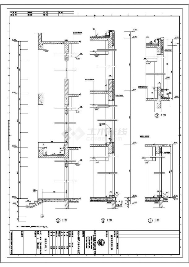 某大学校区总体规划CAD设计完整构造节点详图-图一