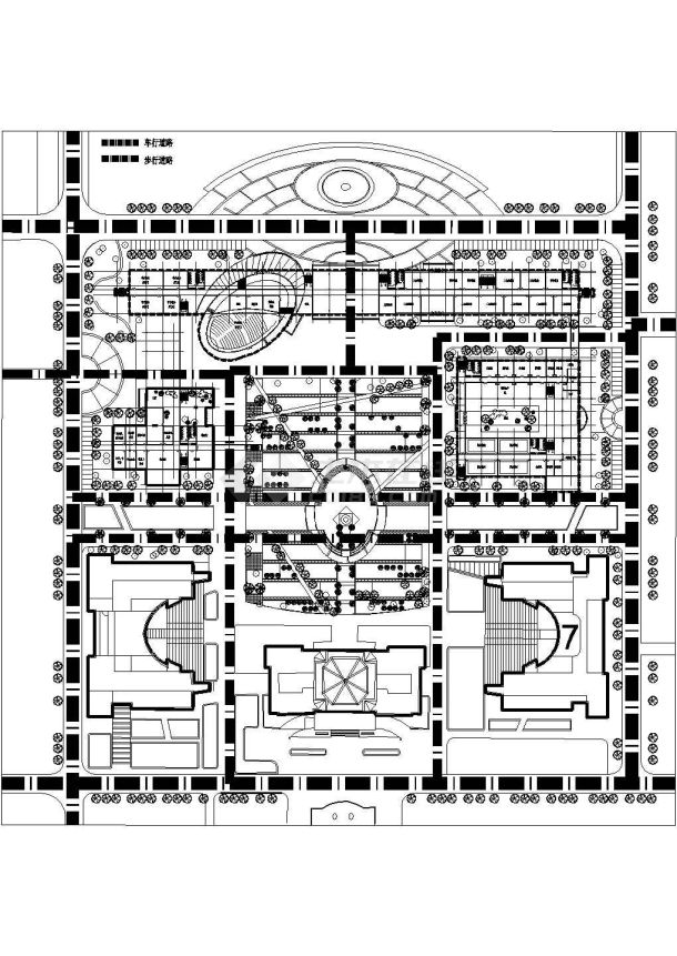 某工学院建筑CAD详细节点完整方案文本平面-图一