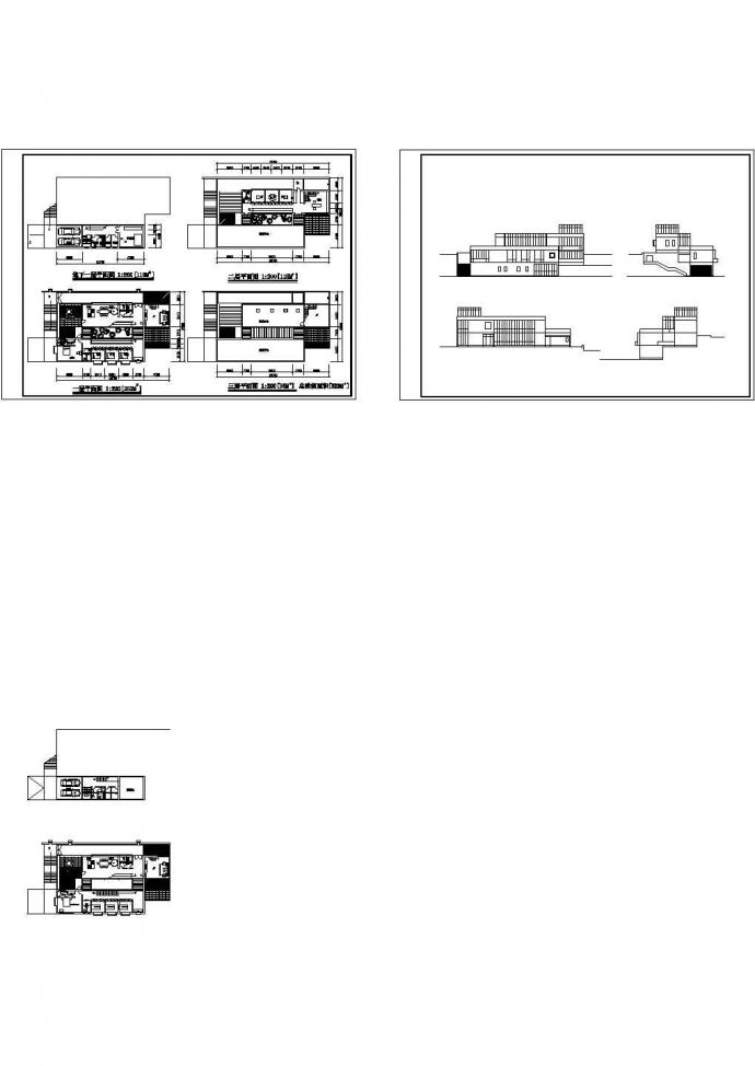 三层实验室建筑施工cad图(带地下室设计)_图1