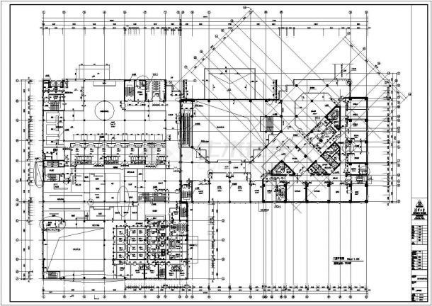 三层渔阳花园阳光公寓建筑施工cad图(含地下室设计)-图二