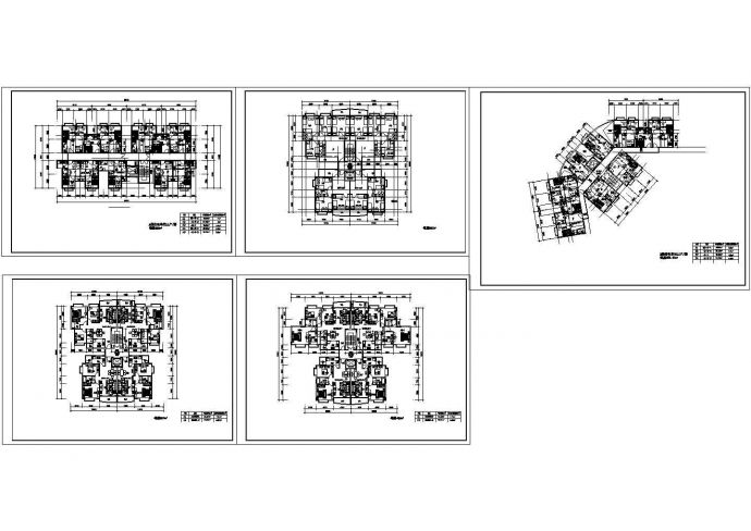 某多层住宅小户型cad平面设计图（标注详细）_图1