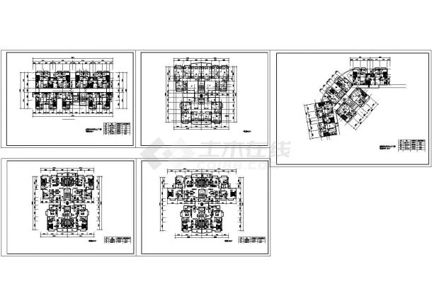 某多层住宅小户型cad平面设计图（标注详细）-图二