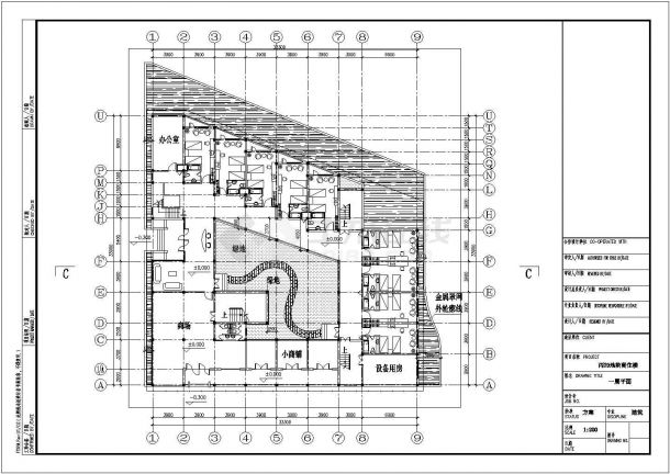 某2315平米某博物馆主馆建筑CAD施工图丙29地块商住楼方案-图一