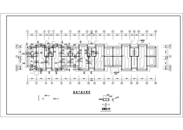 西安市某航空研究所家属院5层砖混住宅楼全套结构设计CAD图纸-图二
