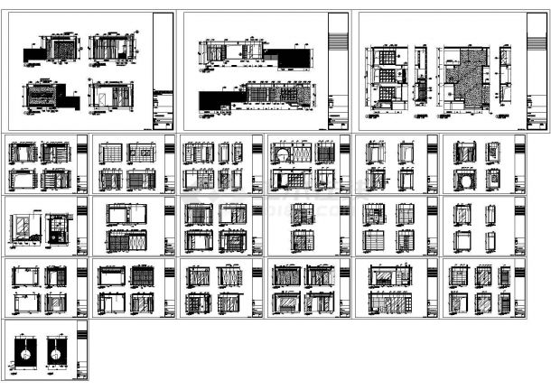 【西安】某中式风格别墅工程全套CAD室内立面图-图一