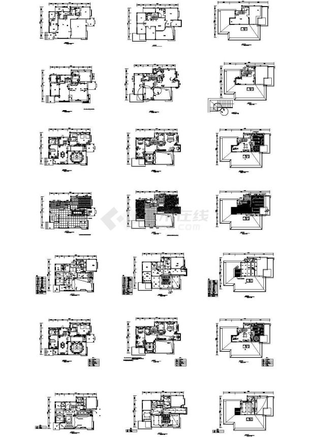 【江苏】某简欧风格别墅工程全套CAD图-图一