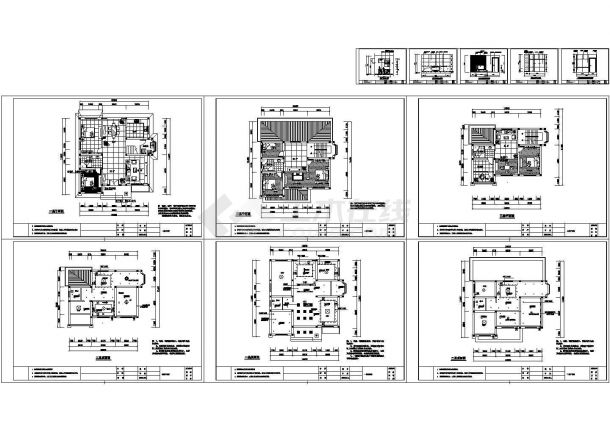 某地日式现代混合风格别墅装修工程全套CAD详图-图一
