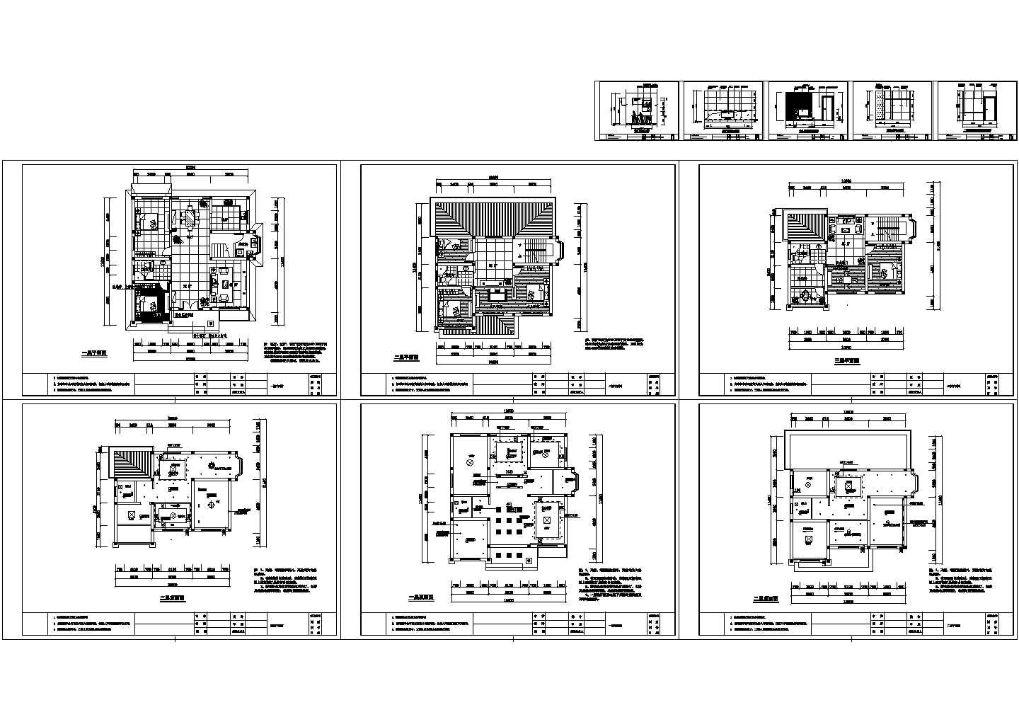 某地日式现代混合风格别墅装修工程全套CAD详图
