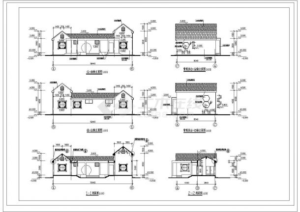 某亭廊建筑CAD大样节点设计施工图-图二