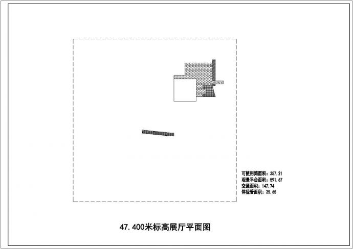 某展览展馆建筑CAD大样完整方案设计图平面图_图1