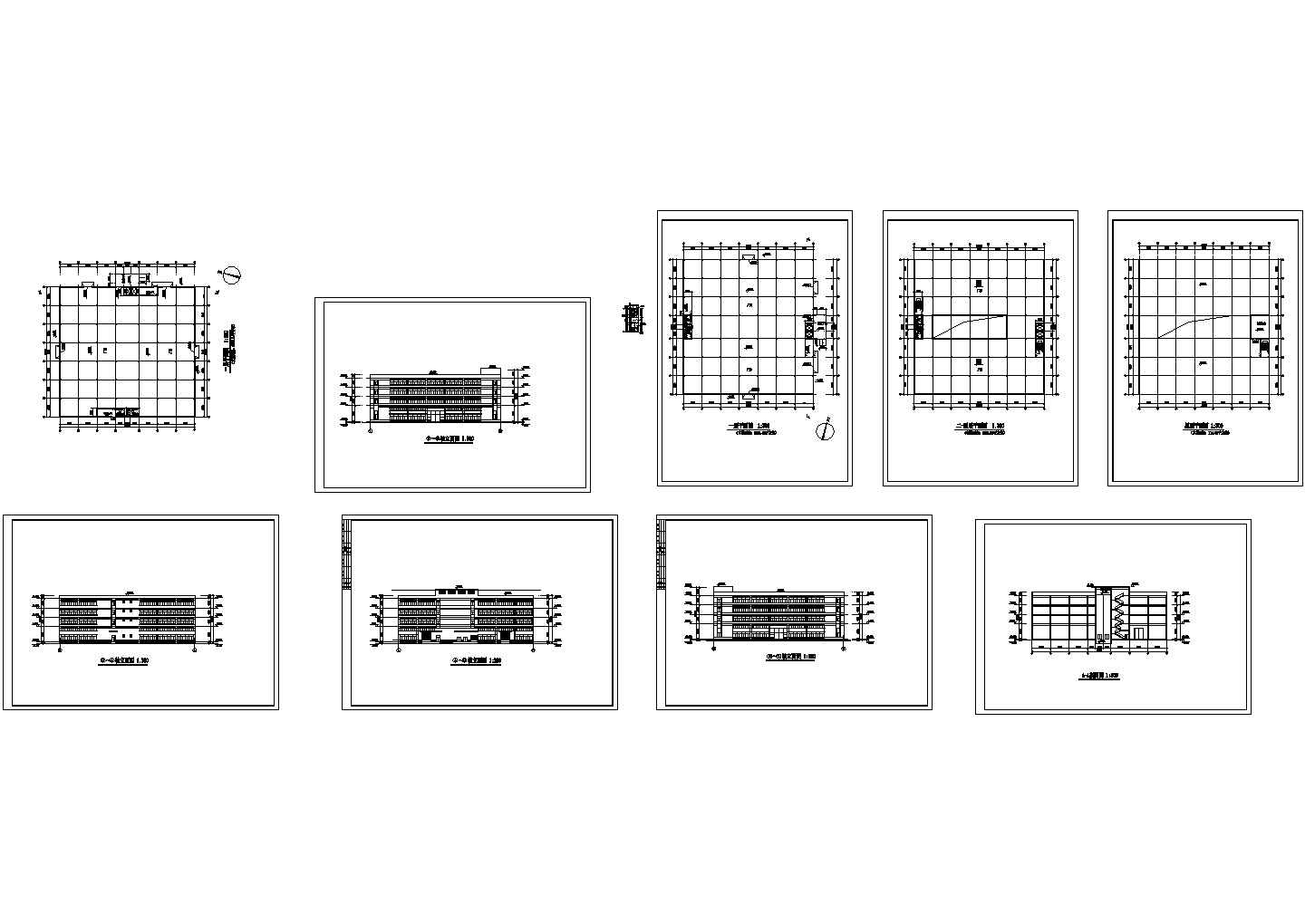 某市区大型民用商业住宅楼建筑设计施工CAD图纸