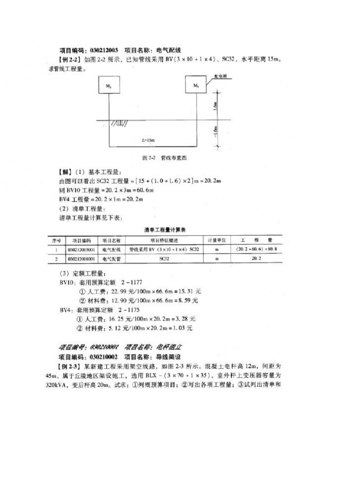电气设备安装工程工程量计算经典实例_图1