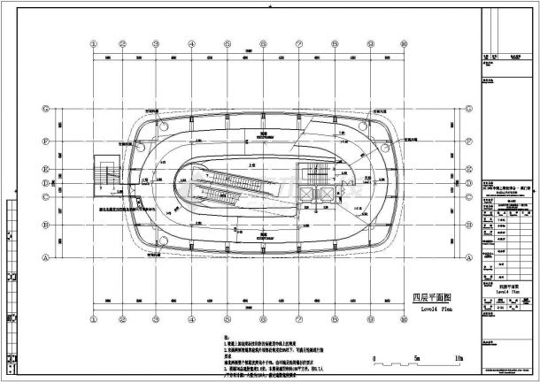 某长36.4米 宽17.5米 8层展览展馆初步CAD建筑构造设计方案平立剖面图-图一