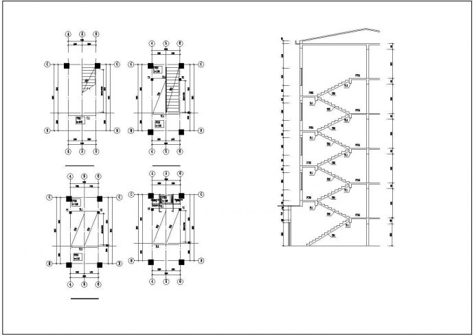 某楼梯CAD大样详细节点设计图纸_图1