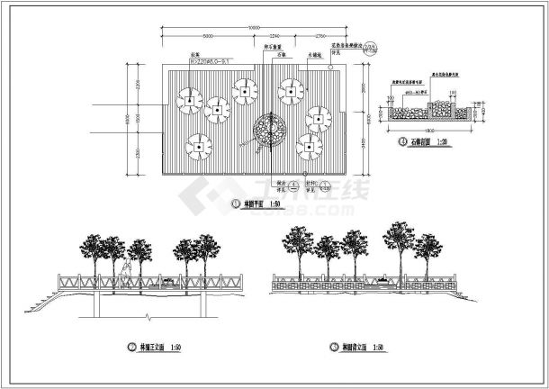 某国家湿地公园景观CAD设计完整节点全套施工-图二