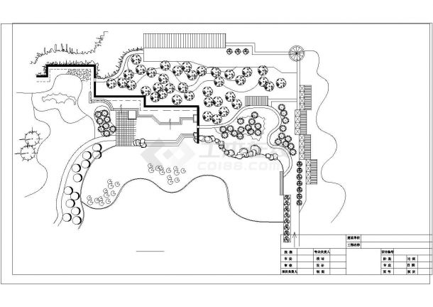 某公园平面CAD节点完整设计规划图-图二